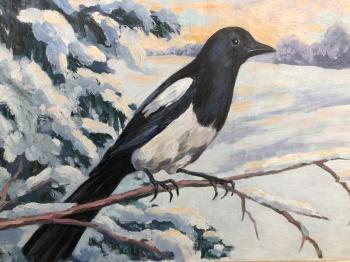 Painting Magpie. Kirilina Nadezhda