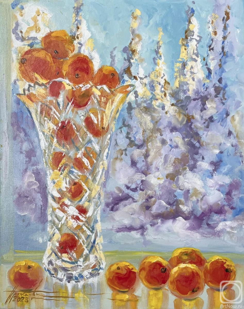Prokaeva Galina. Tangerine bouquet in Siberia