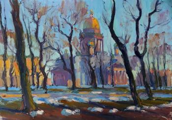 Early spring in the Alexander Garden of St. Petersburg. Melnikov Aleksandr