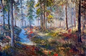 The magic of the forest (Sun In The Forest Painting). Murtazin Ilgiz