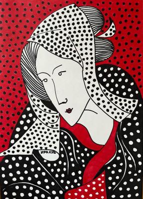Japanese Woman - Portrait (Portrait Of A Japanese Woman). Gvozdetskaya Irina