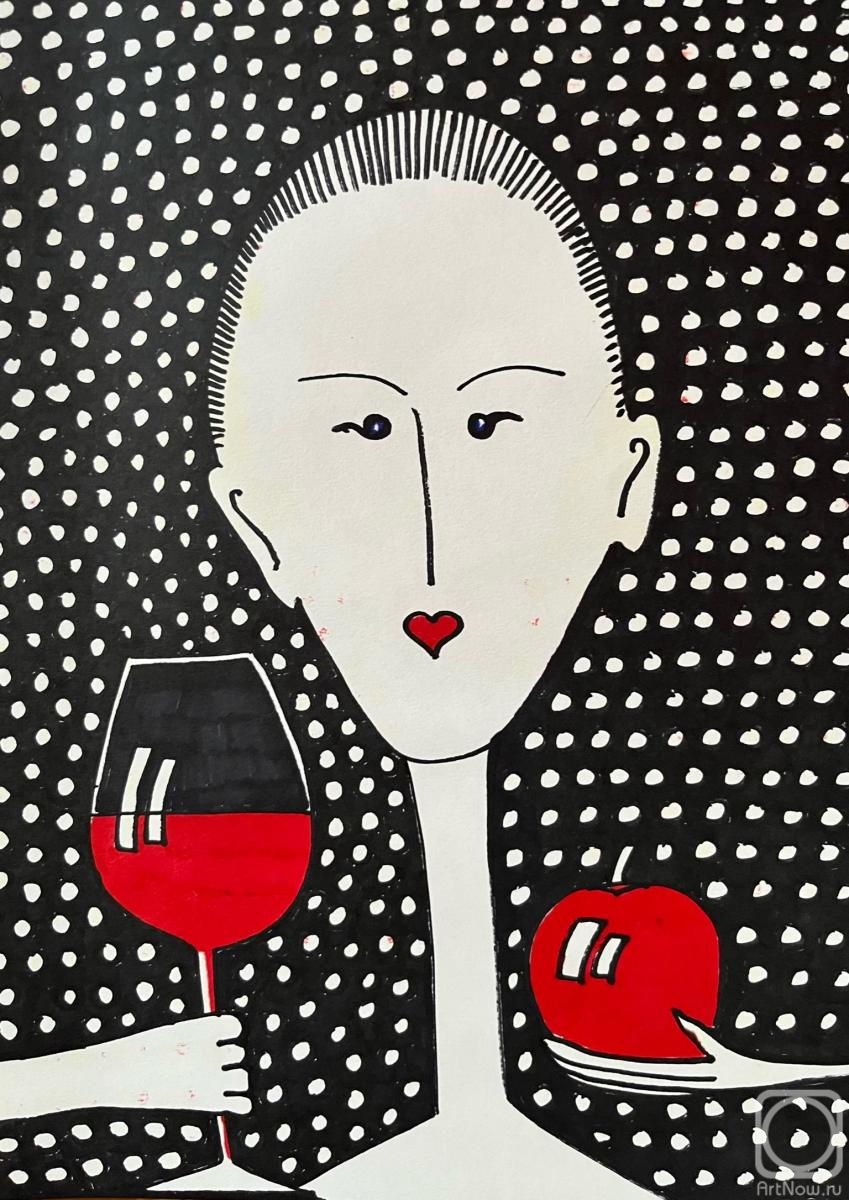 Gvozdetskaya Irina. Japanese Woman - Apple or Wine