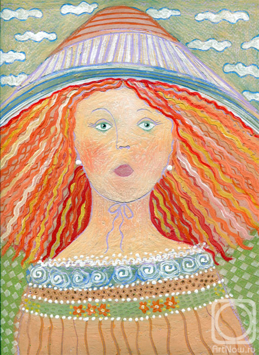 Buzuluk Yuliya. Aunt in a Chinese hat