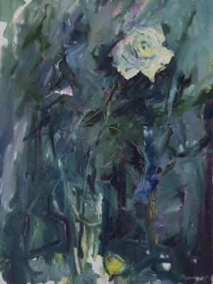 White (Rose In Vase). Mizulina Olga