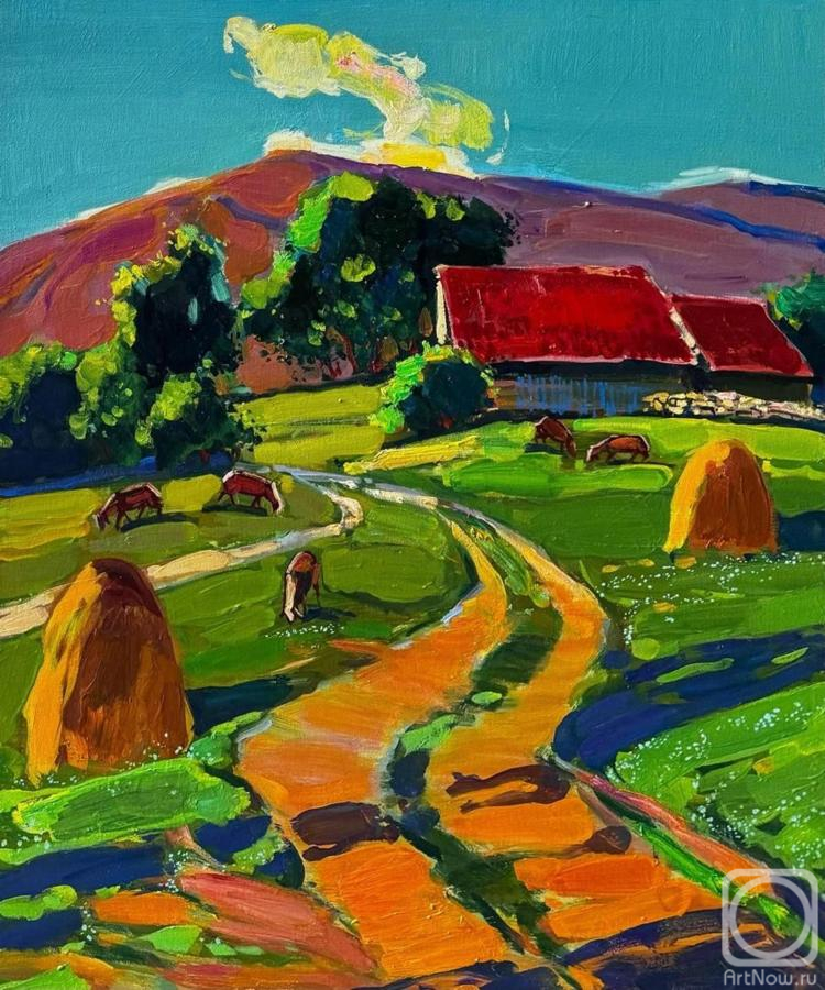 Chatinyan Mger. On a green meadow