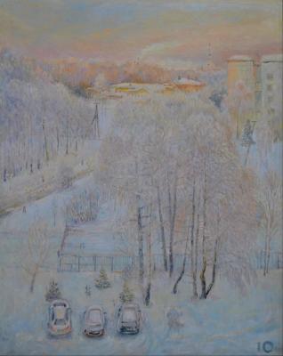 A Frosty Day at Sunset. Rudenko Yurii