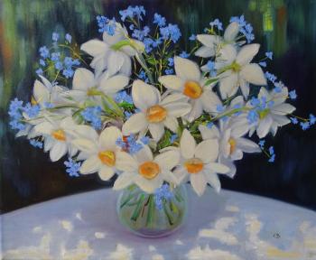 A Little Spring (Daffodil Oil Painting). Razumova Svetlana