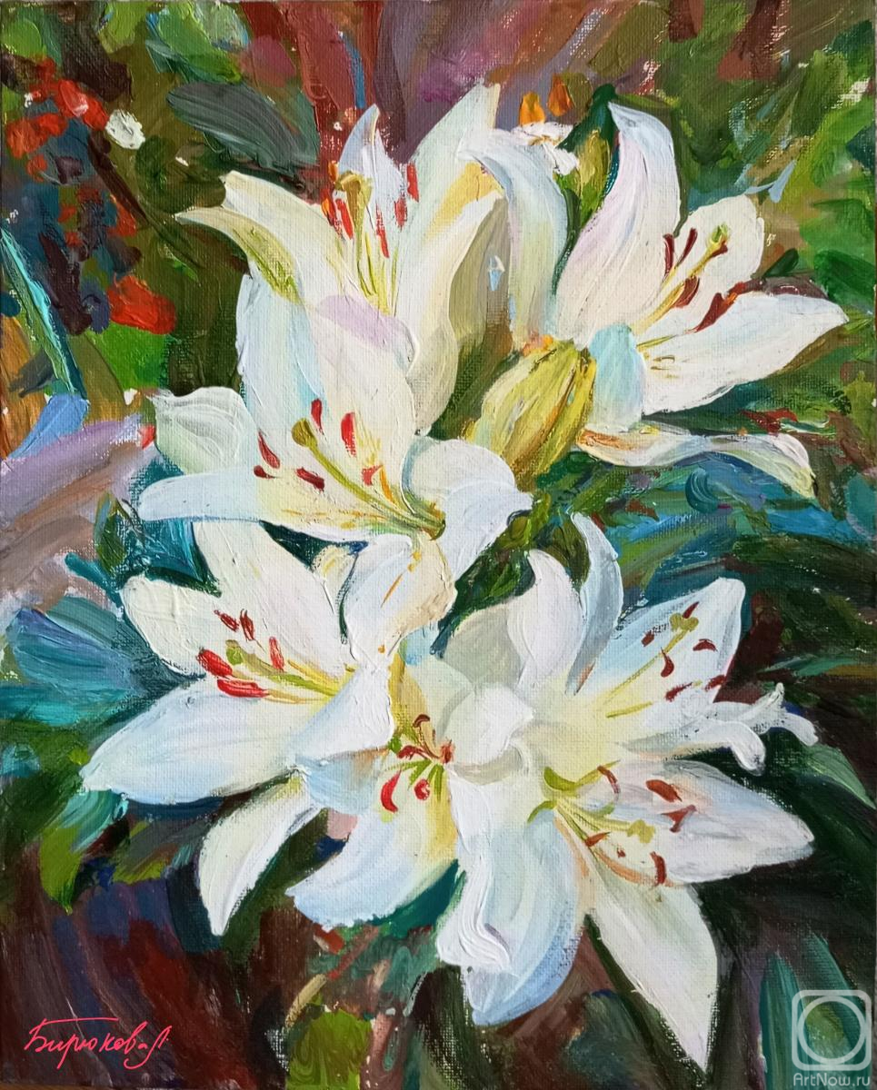 Biryukova Lyudmila. White lilies