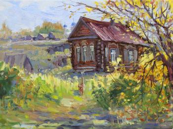 A house in the village (Artist Ekaterina Tyutina-Zaykova). Tyutina-Zaykova Ekaterina