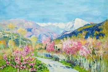 Copy of Isaac Levitan's painting. Spring in Italy. Kamskij Savelij