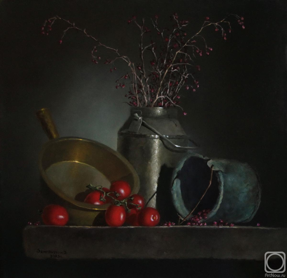 Zerrt Vadim. Still life with tomatoes and barberry berries