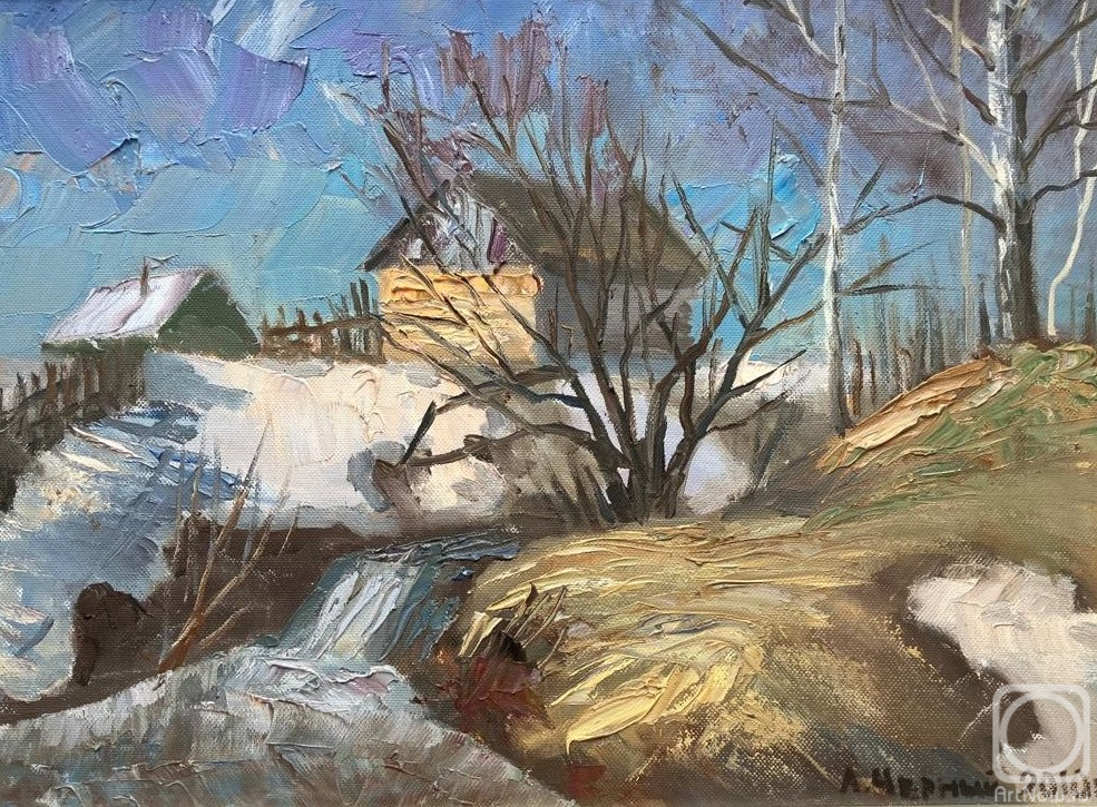 Chernyy Alexandr. April.The Waterfall