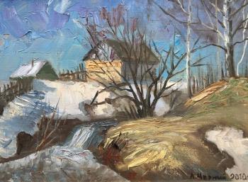 April.The Waterfall. Chernyy Alexandr