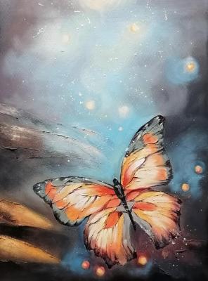 Heaven (Butterfly Oil Painting). Kuropteva Evgenia