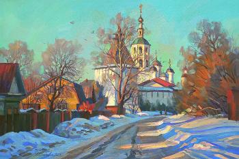 Winter evening, monastery. Zhlabovich Anatoly