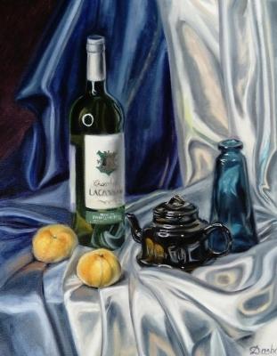 The still life painting with the tangerines. Chernousova Darya