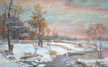 Snow-covered river (Snow Covered). Panov Eduard