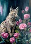 Ushanova Elena. Lynx in the Rose Garden