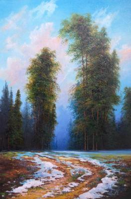 Blue spring (Oil Painting Landscape Pine). Korableva Elena
