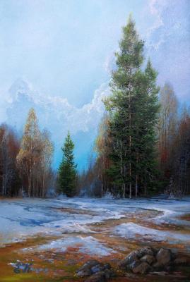Spring (Oil Painting Landscape Pine). Korableva Elena
