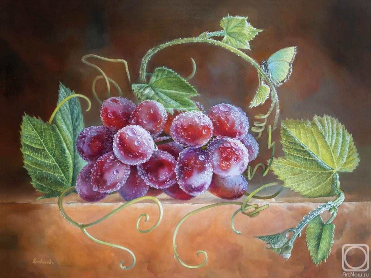 Kravchenko Yuliya. Grapes After The Rain And A Butterfly
