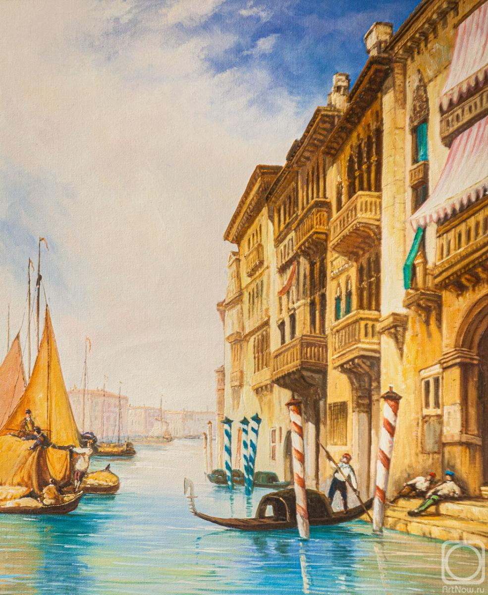 Romm Alexandr. Free copy of William Callows painting *Gondola on the Grand Canal in Venice*