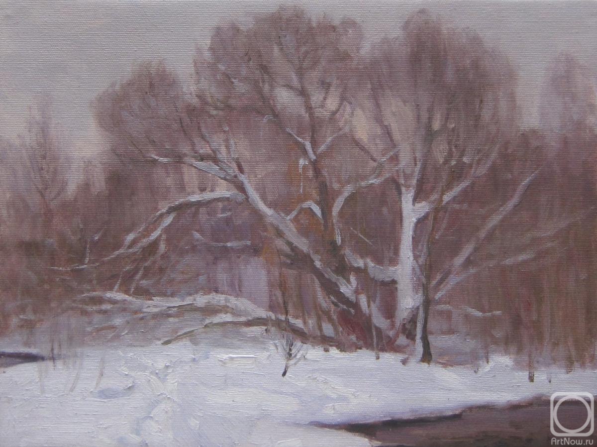 Chertov Sergey. On the banks of the Yauza River. After a snowfall