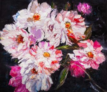 Pink peonies. Nostalgia (A Picture With Peonies). Vevers Christina