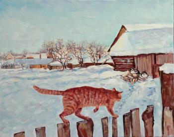 Spring is coming. Ginger cat wants to fight. Rodionova Svetlana