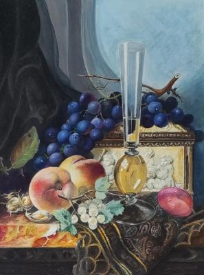 Still life with fruits and a box (). Stolyarov Gennadiy