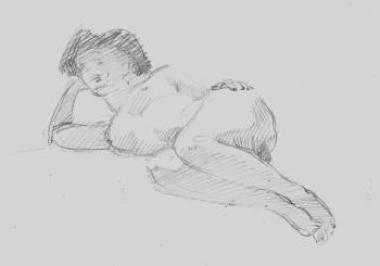 Catherine, nude 004 (Pencil Sketch). Holodova Liliya