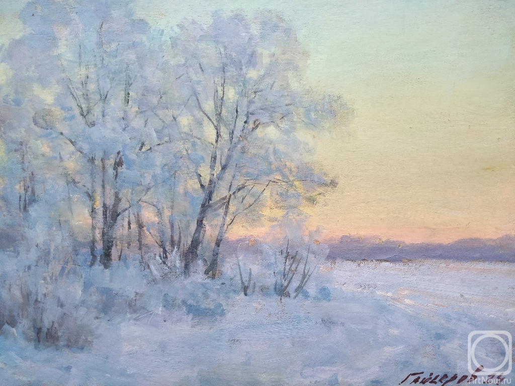 Gaiderov Michail. Winter evening on the Oka River