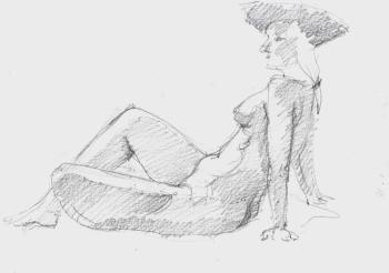 Catherine, nude 003 (Pencil Sketch). Holodova Liliya