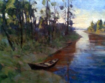 By the shore (Boat On The Shore). Knecht Aleksander