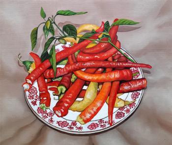 Peppers (Plate). Kabatova Nadya