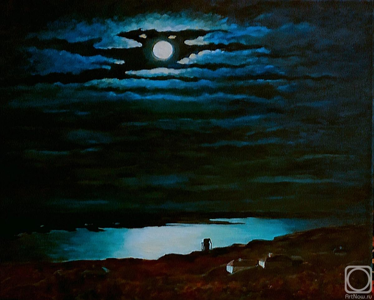 Klimova Vera. Moonlit Night on the Dnieper (based on the painting by A. I. Kuindzhi)