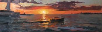 Fiery Sunset (Sunset Dawn Sea). Poluyan Yelena