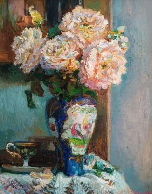 Coral roses (Painting With Peach). Chernysheva Marina