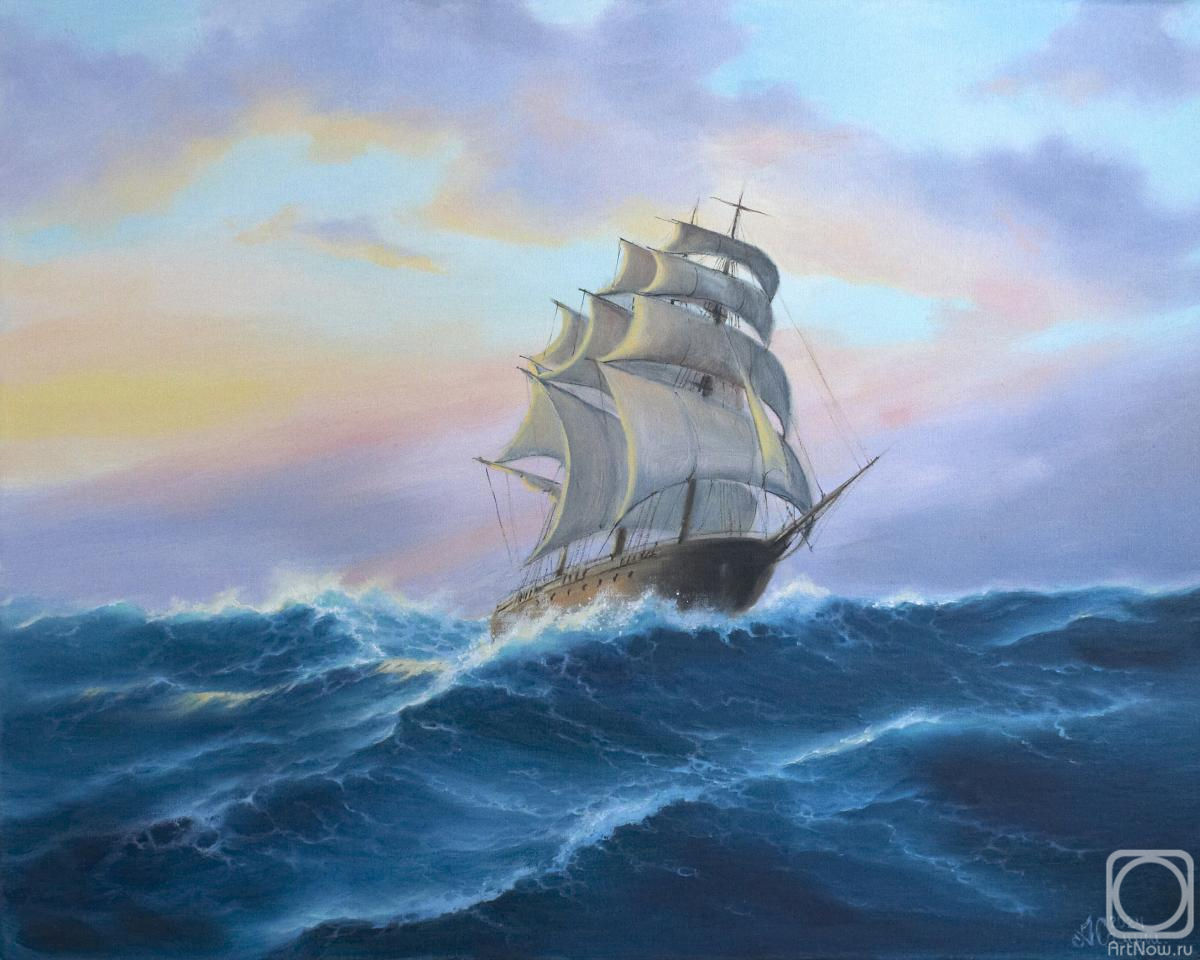 Samusheva Anastasiya. A Ship Running on the Waves