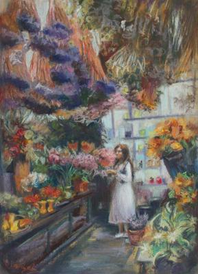 The girl in the flower shop. Kokoreva Olga
