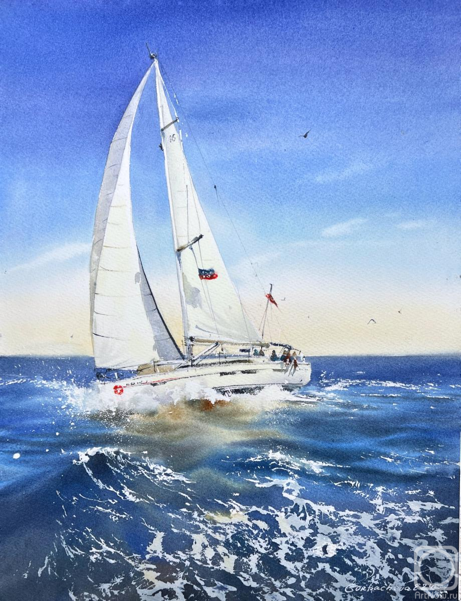 Gorbacheva Evgeniya. Yacht on the waves #5