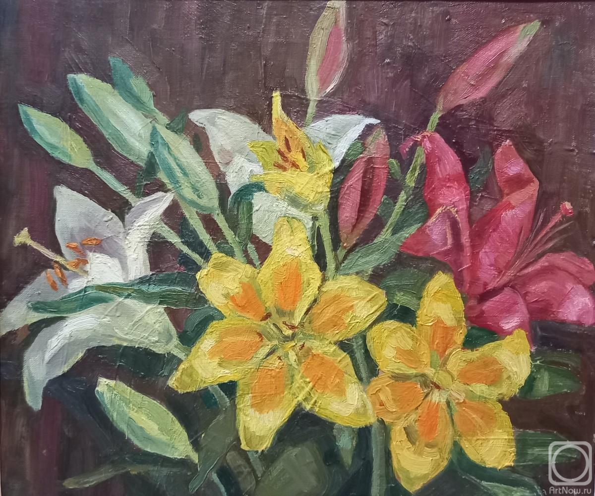 Markova Tatyana. Bouquet of garden lilies