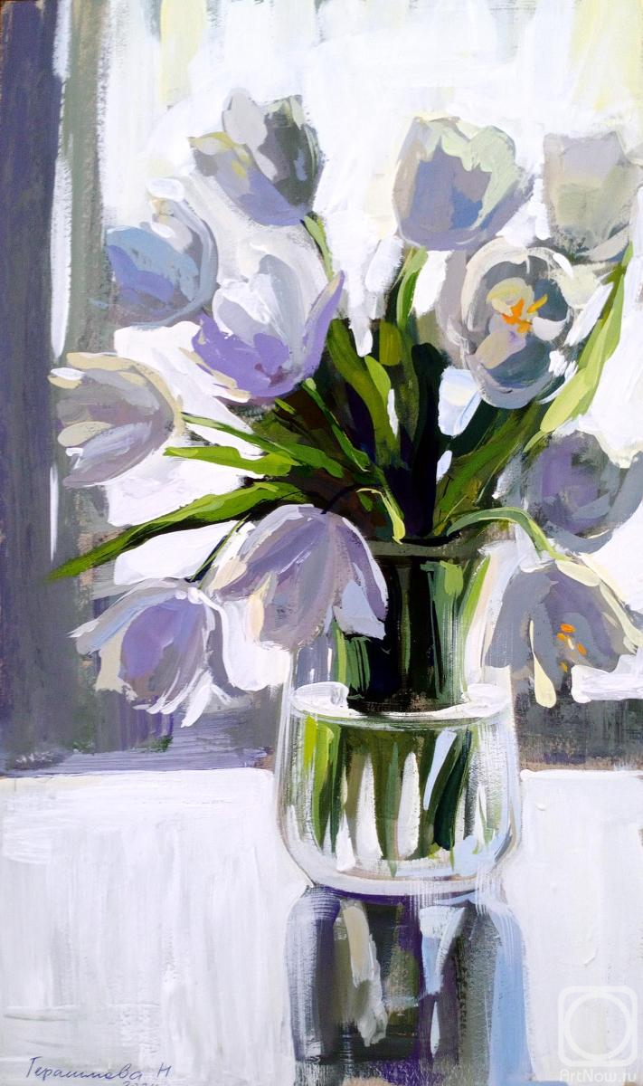 Gerasimova Natalia. White tulips
