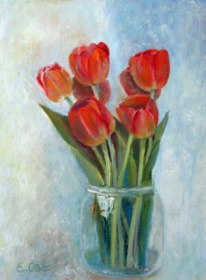 Favorite tulips (Impressionism Paintings). Savelyeva Elena