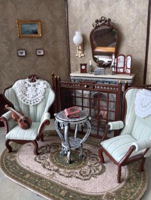 Roombox. Miniature from the movie "The Adventures of Sherlock Holmes". "The Baker Street Apartment.". Kalugina Lyudmila