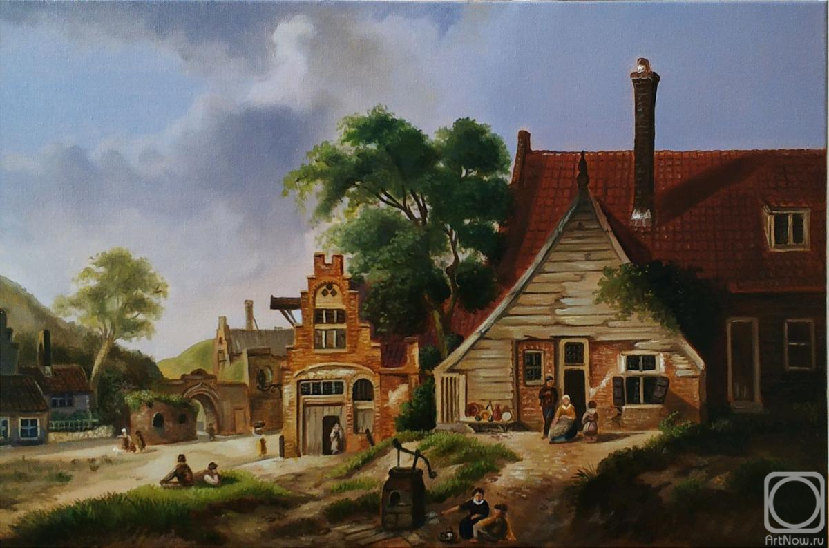 Lutcher Elena. Landscape with Dutch Village