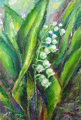 Lily of the valley (Lily Of The Valley Painting). Tezina Anna