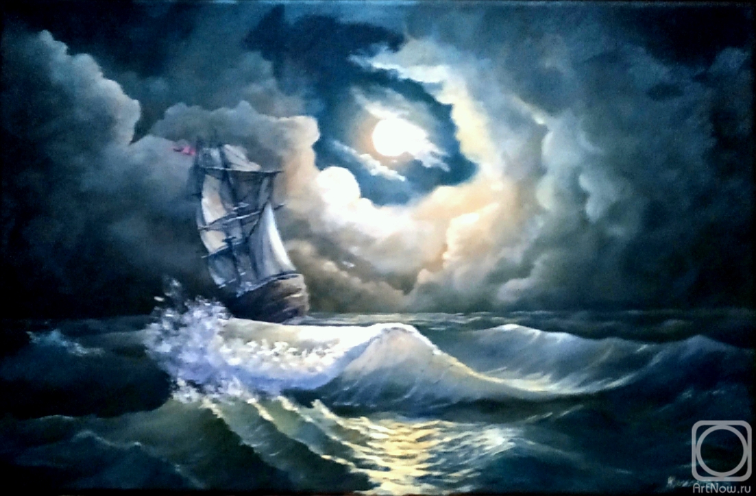 Klimova Vera. Stormy Sea (based on the painting by I. K. Aivazovsky)