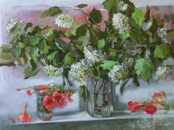 Blooming viburnum (Color Glass). Kovalenko Lina