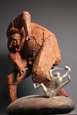 David's Battle with Goliath (Russian Avant-Garde Sculpture). Churkina Larisa